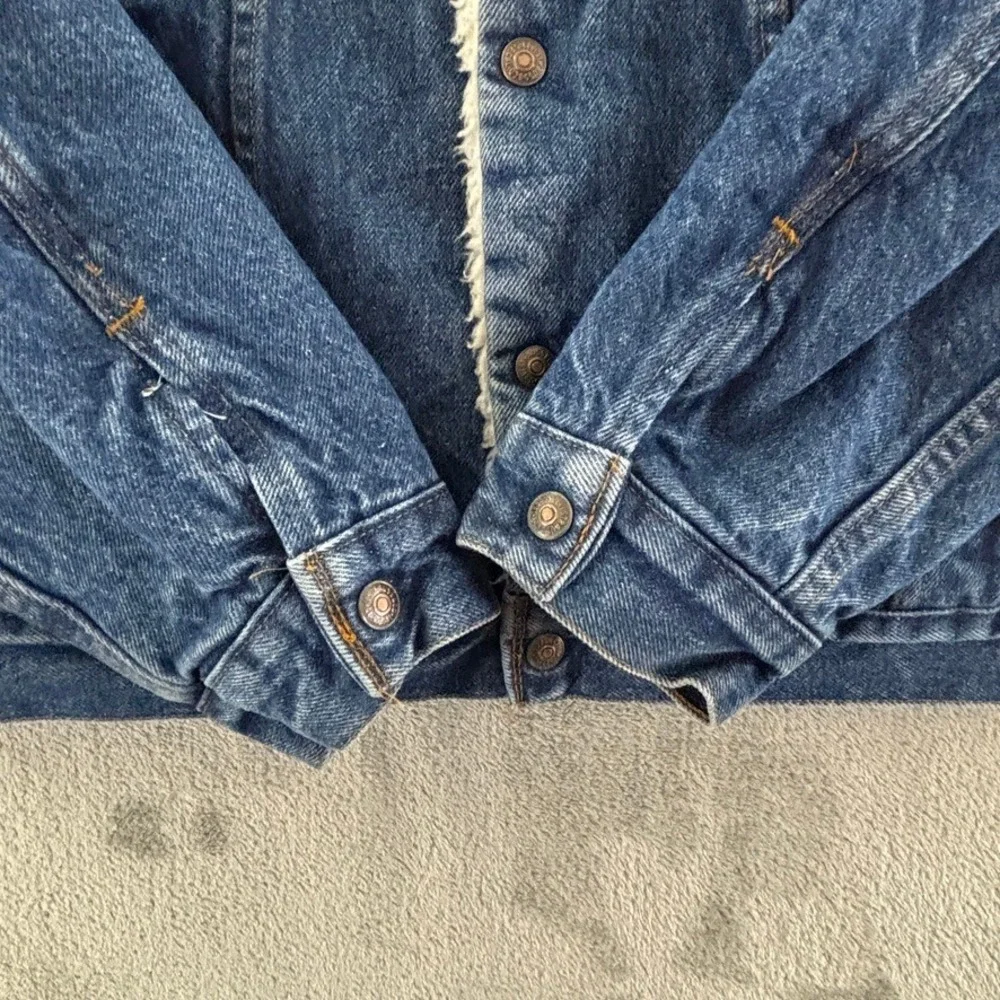 Vintage Levi's Sherpa Lined Denim Trucker Jacket Mens 44R Type III‎ USA 1980s